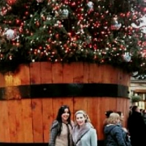 With my bestie under the giant tree in Covent Garden.